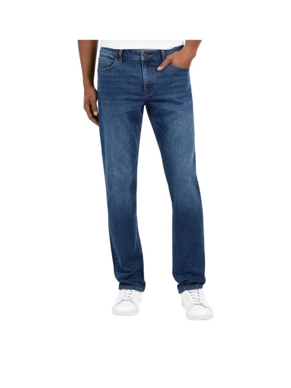 Izod Men's 32x30 Blue Straight Fit Comfort Stretch Jeans Denim